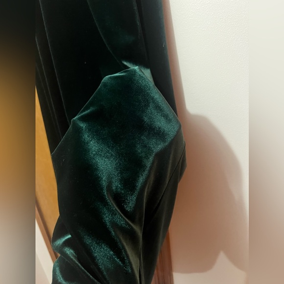 Coldwater Creek Velvet Green Dress - Picture 2 of 8